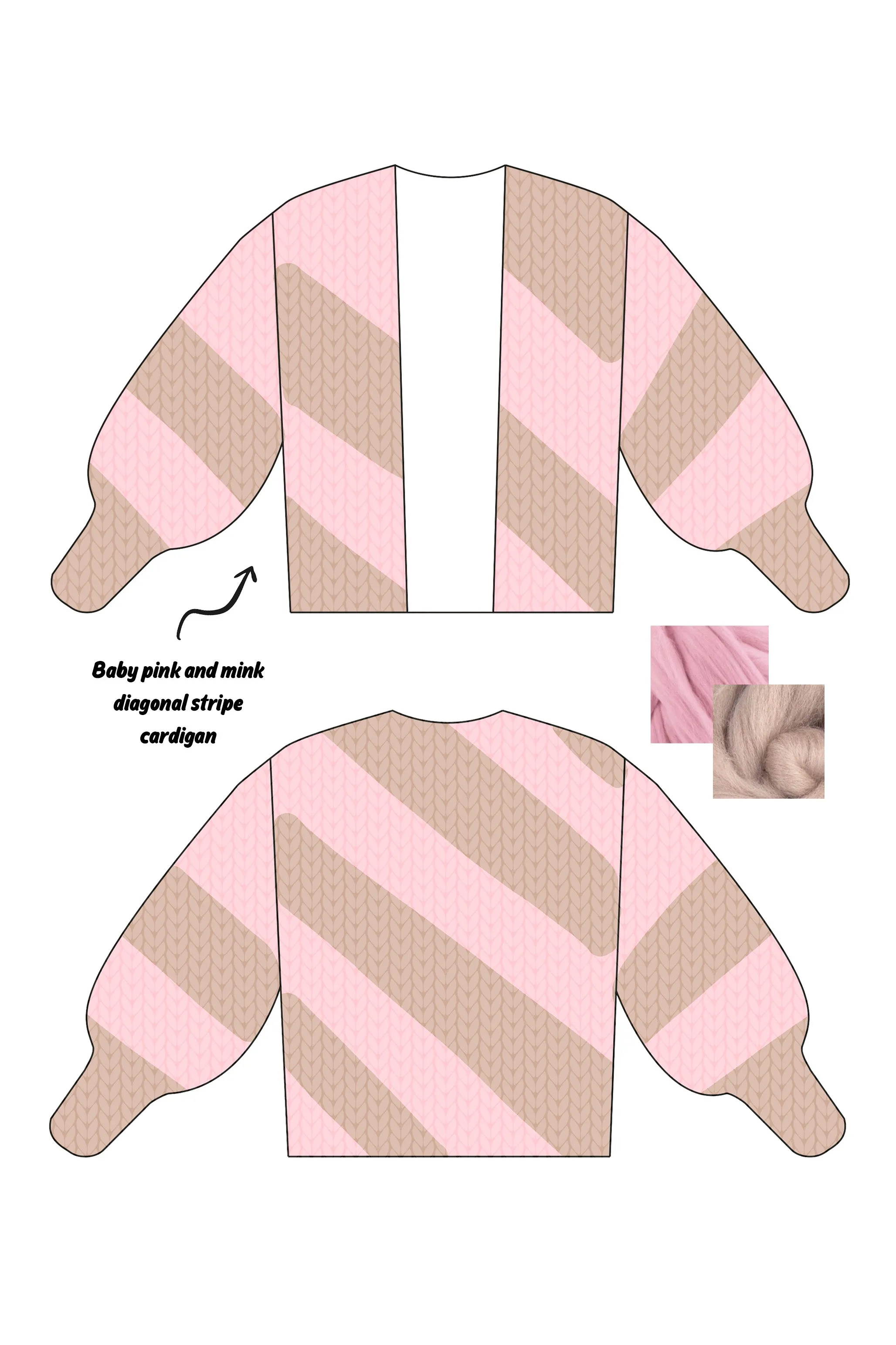 *CUSTOM* Diagonal Colossal Knit Cardigan