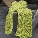 Cygnet Seriously Chunky Asymmetric Cable Scarf Knitting Pattern