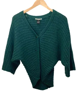 Dark Autumn Emerald Chunky Shrug Sweater