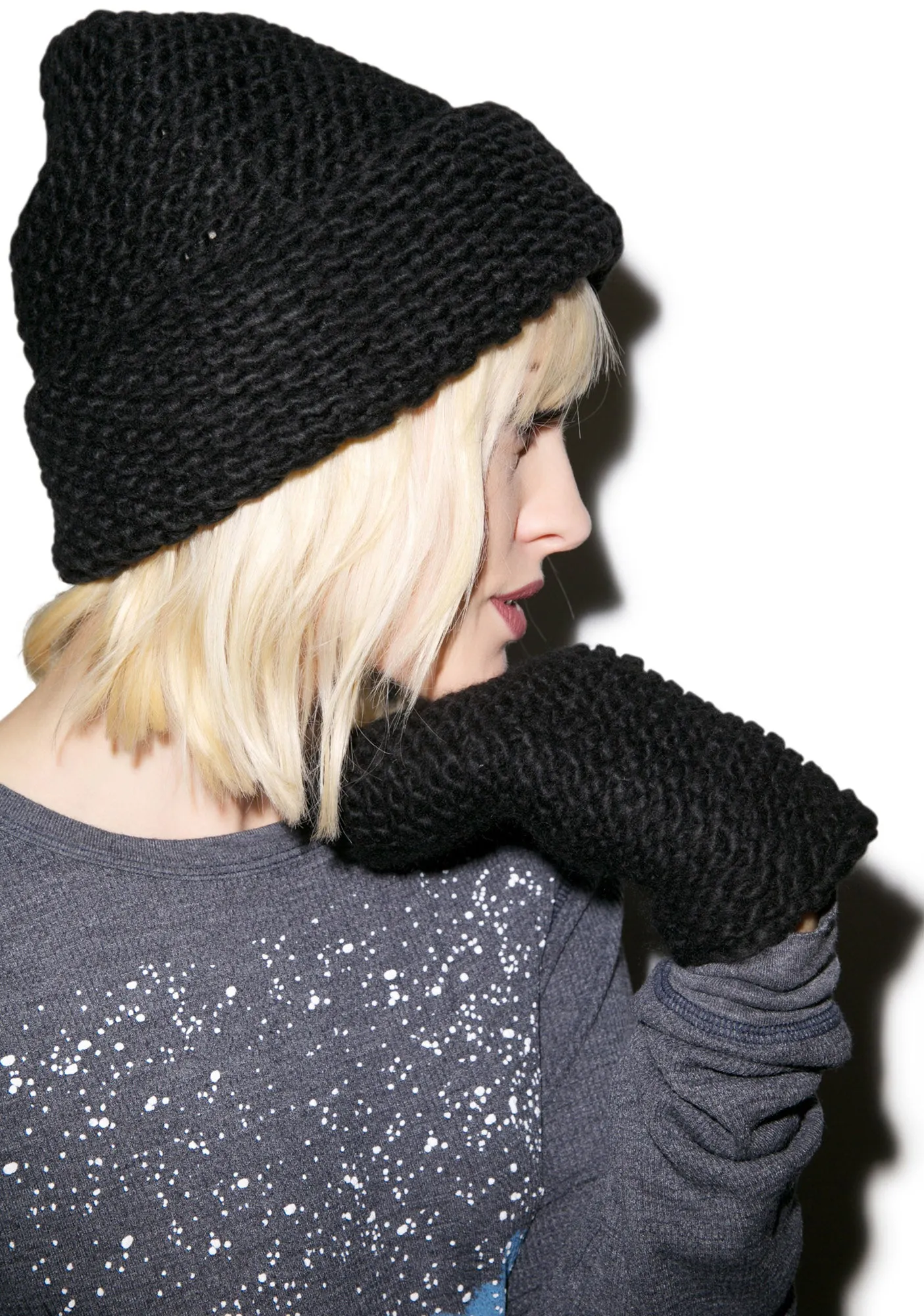 Diagonal Beanie