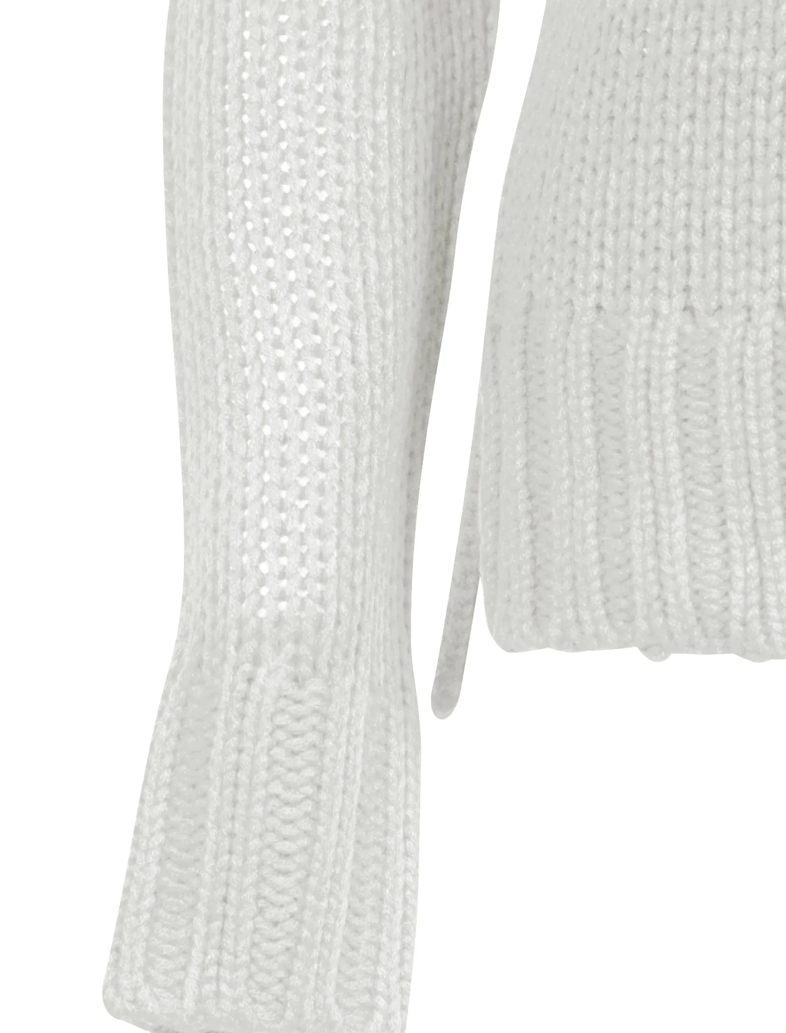 Drama Roll Neck Chunky Knit Jumper in Optic White - Amara Reya