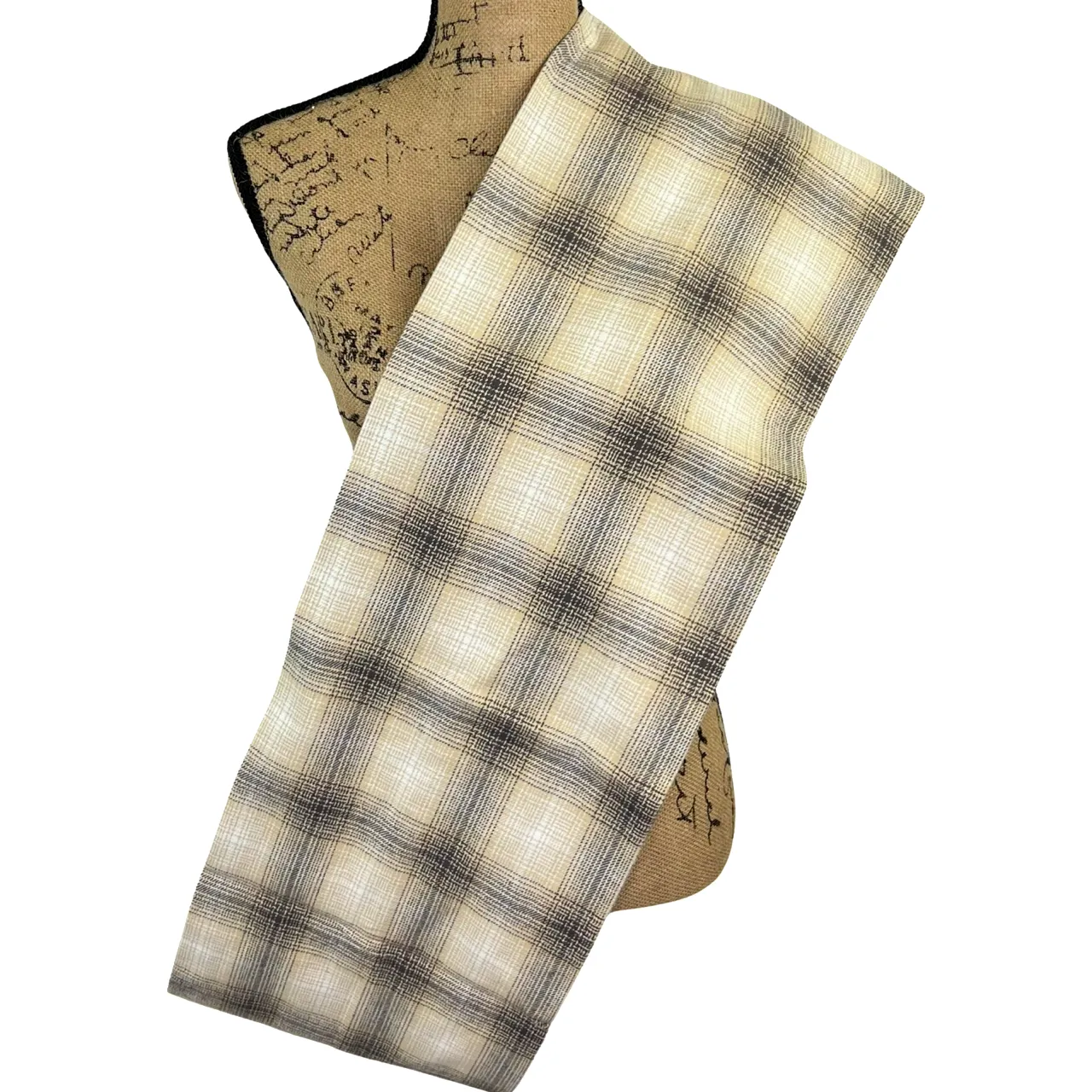 Earl Grey Latte Ombre Plaid Luxe Collection Infinity and Blanket Scarves