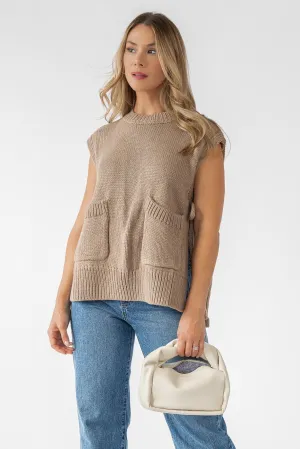 Ellena Side Tie Sweater - Final Sale