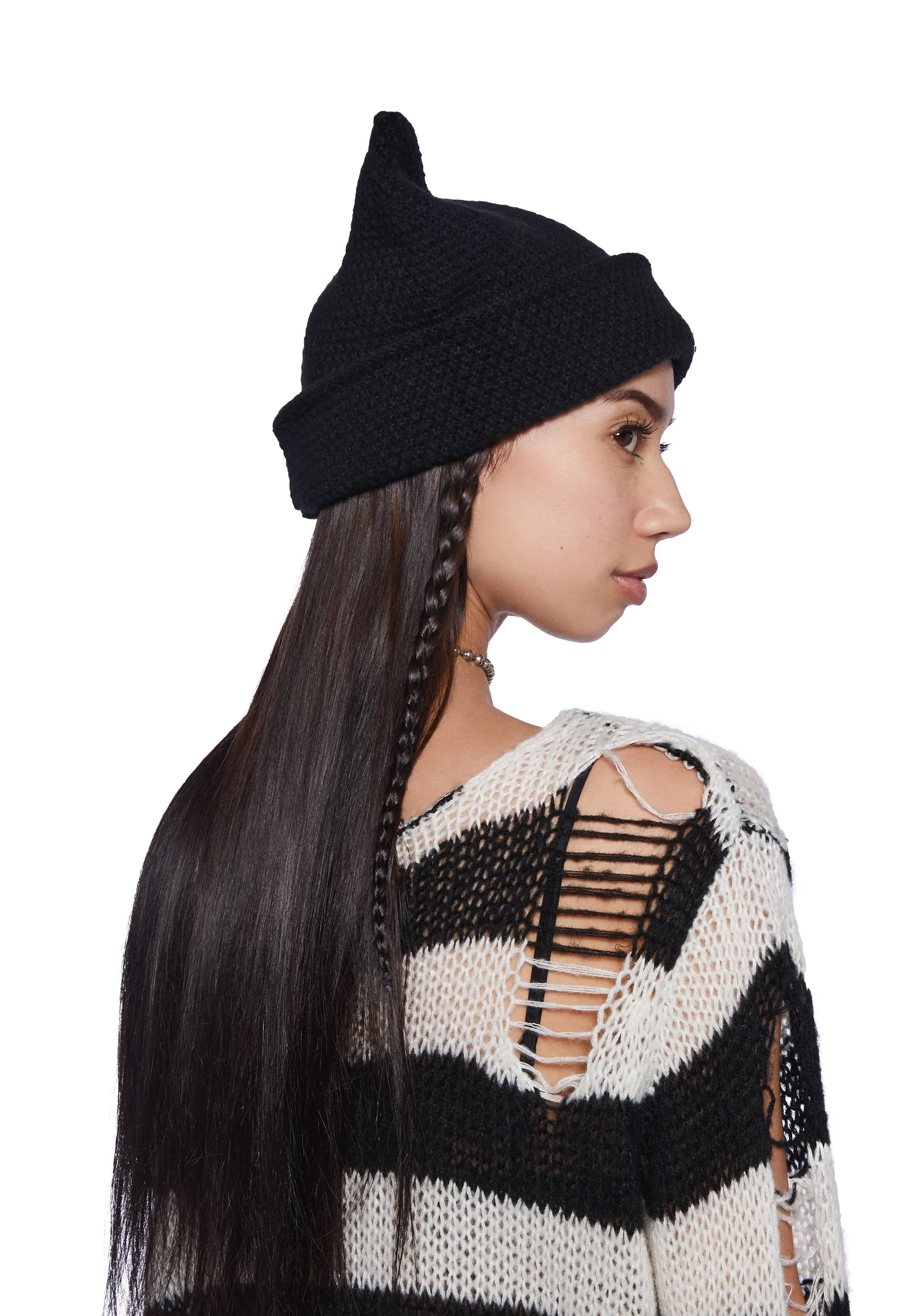 Friendly Persuasion Knit Beanie - Black