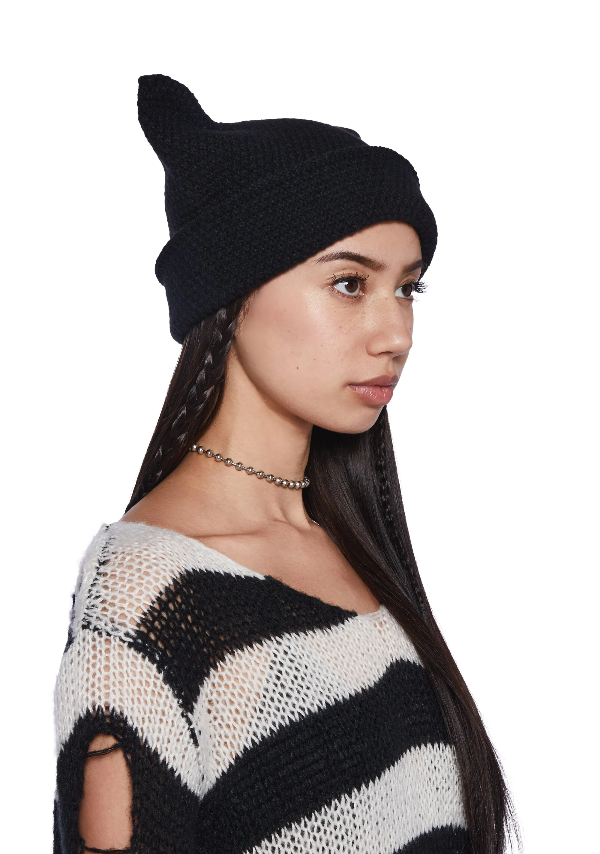 Friendly Persuasion Knit Beanie - Black