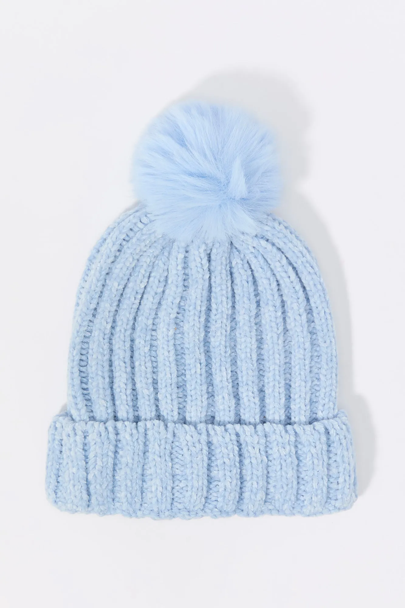 Girls Ribbed Chunky Knit Beanie