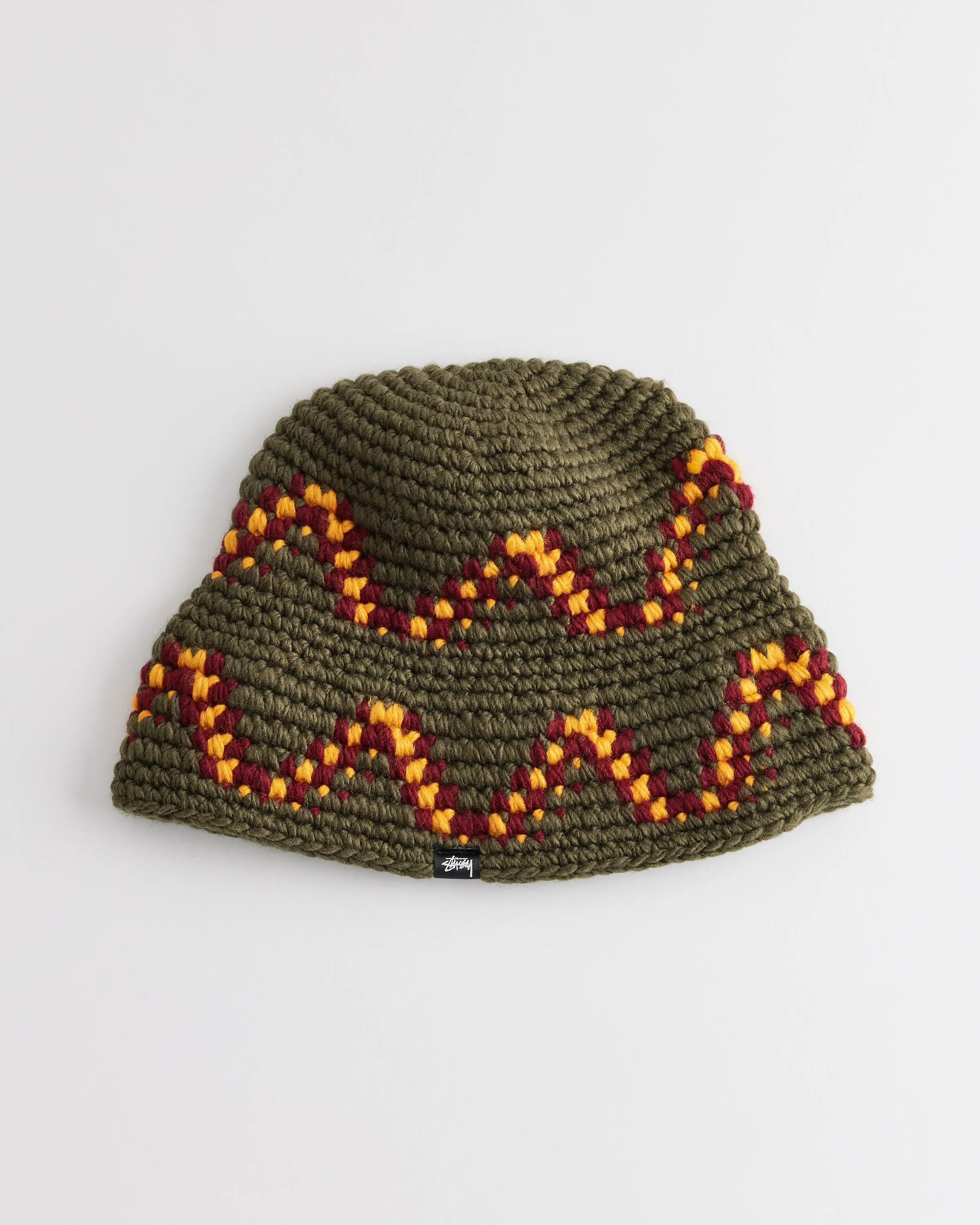 Giza Knit Bucket Hat in Olive