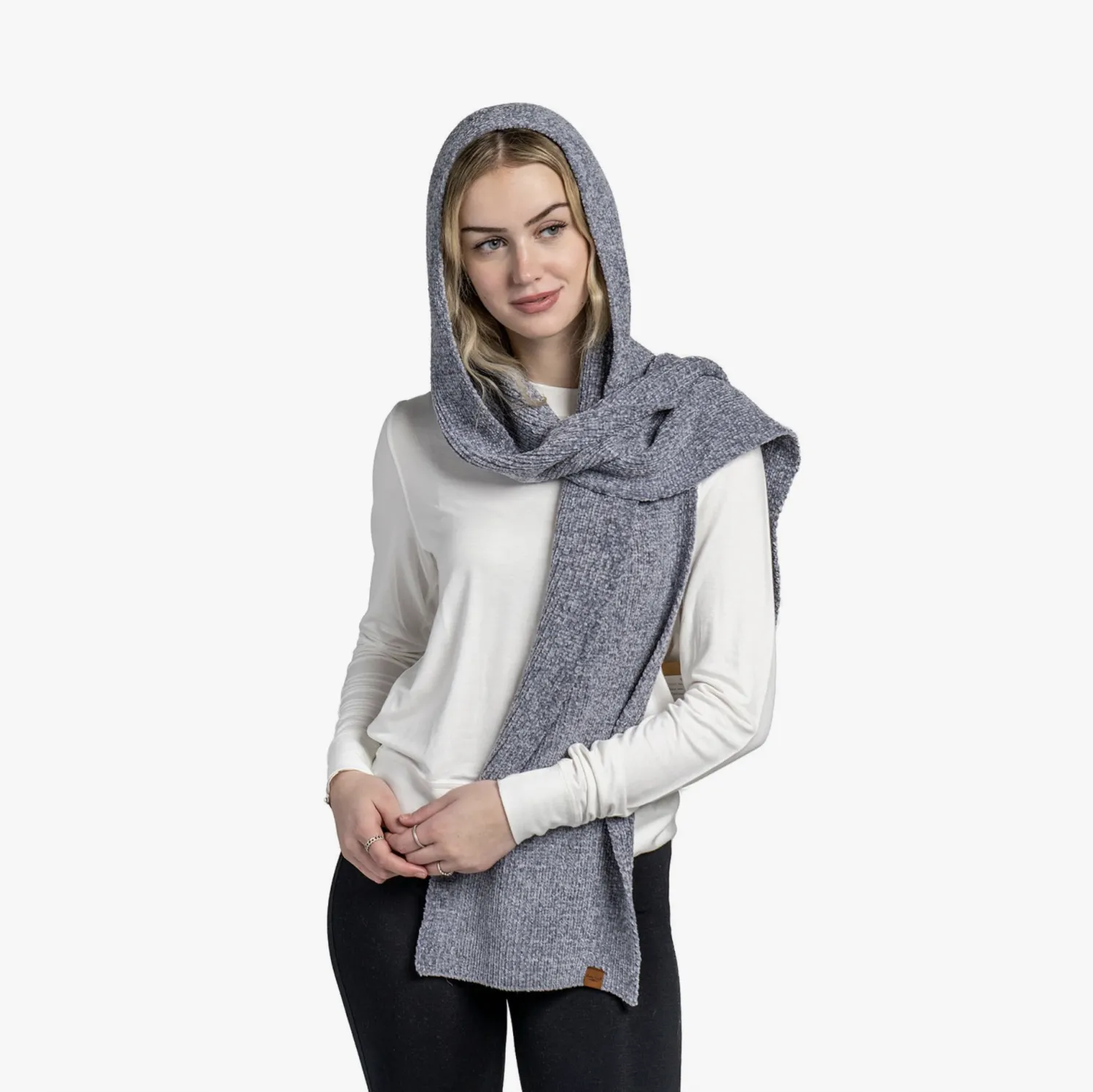 Gray Beyond Soft Hooded Scarf