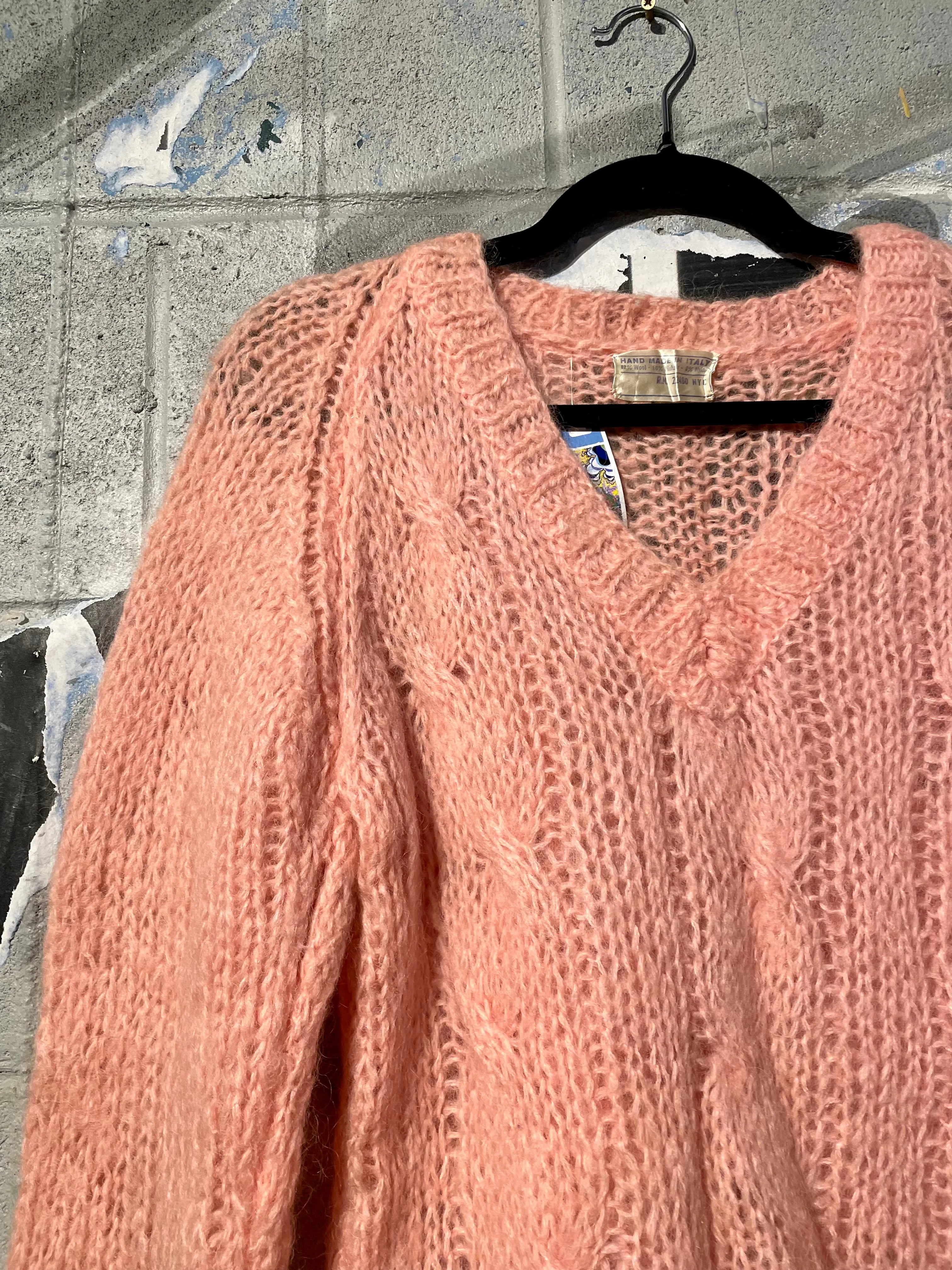 Hand Knit Italian Wool & Mohair Sweater