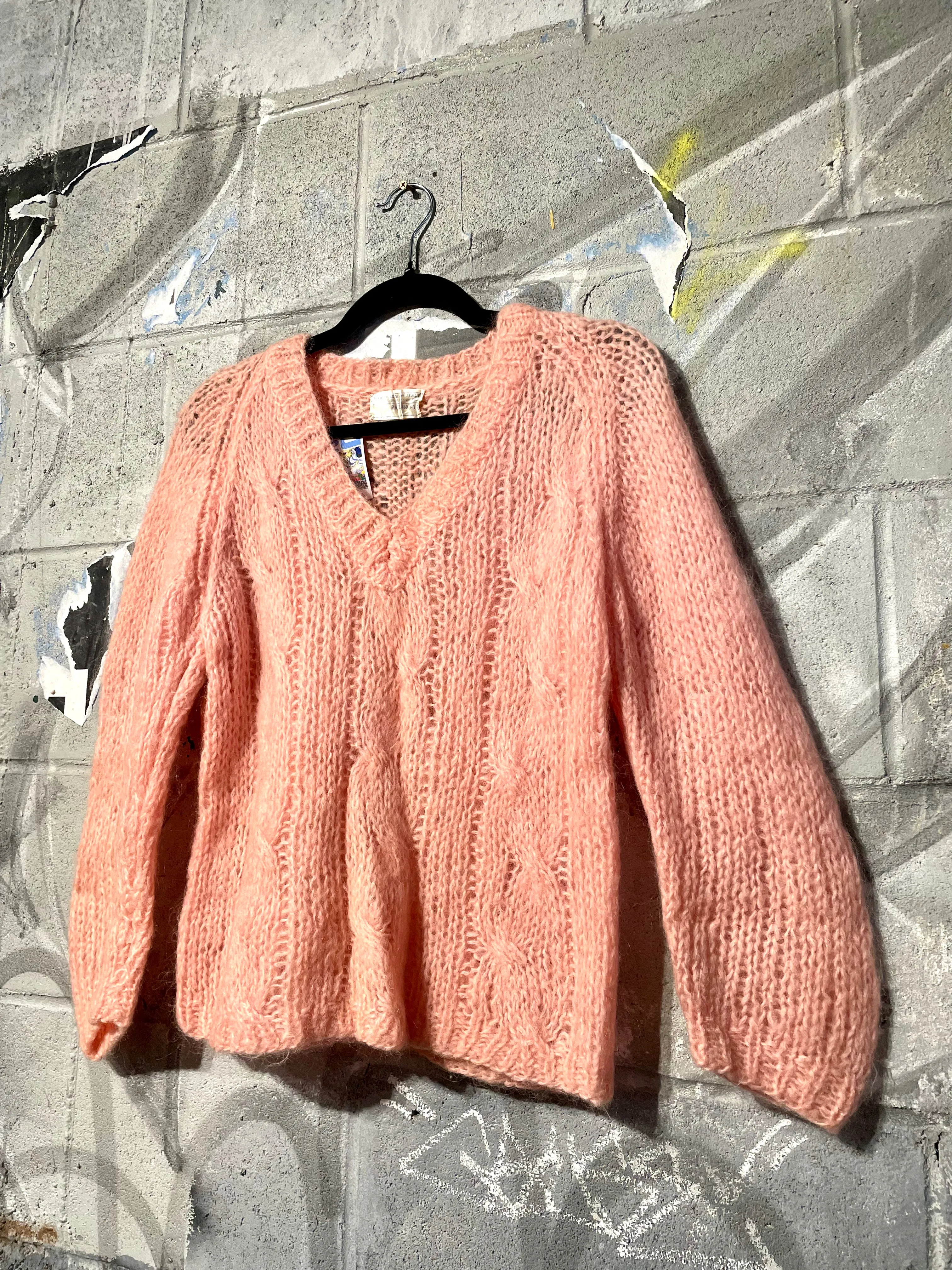 Hand Knit Italian Wool & Mohair Sweater