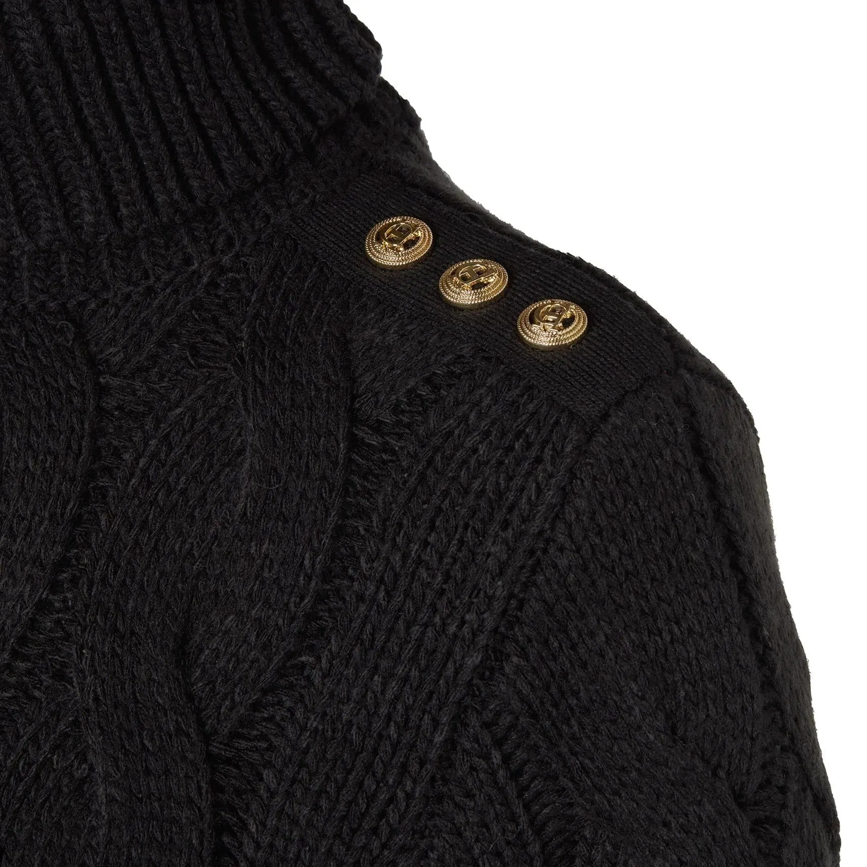 Holland Cooper Lucia Roll Neck Knit In Black