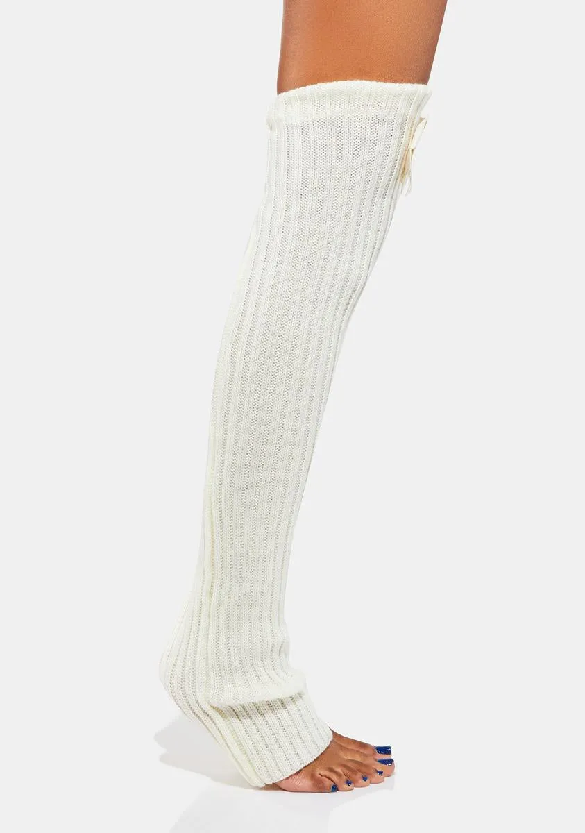 Ivory Pure Bliss Butterfly Leg Warmers