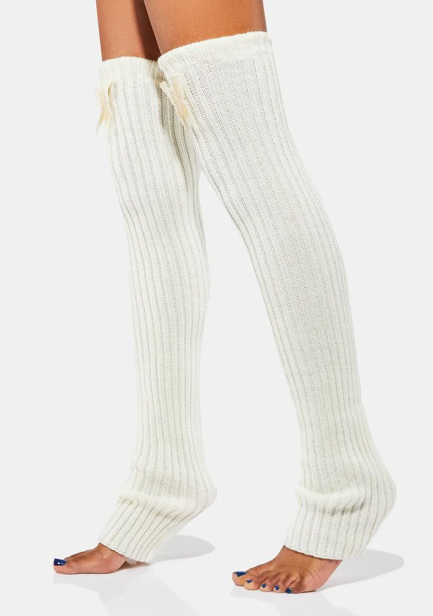 Ivory Pure Bliss Butterfly Leg Warmers