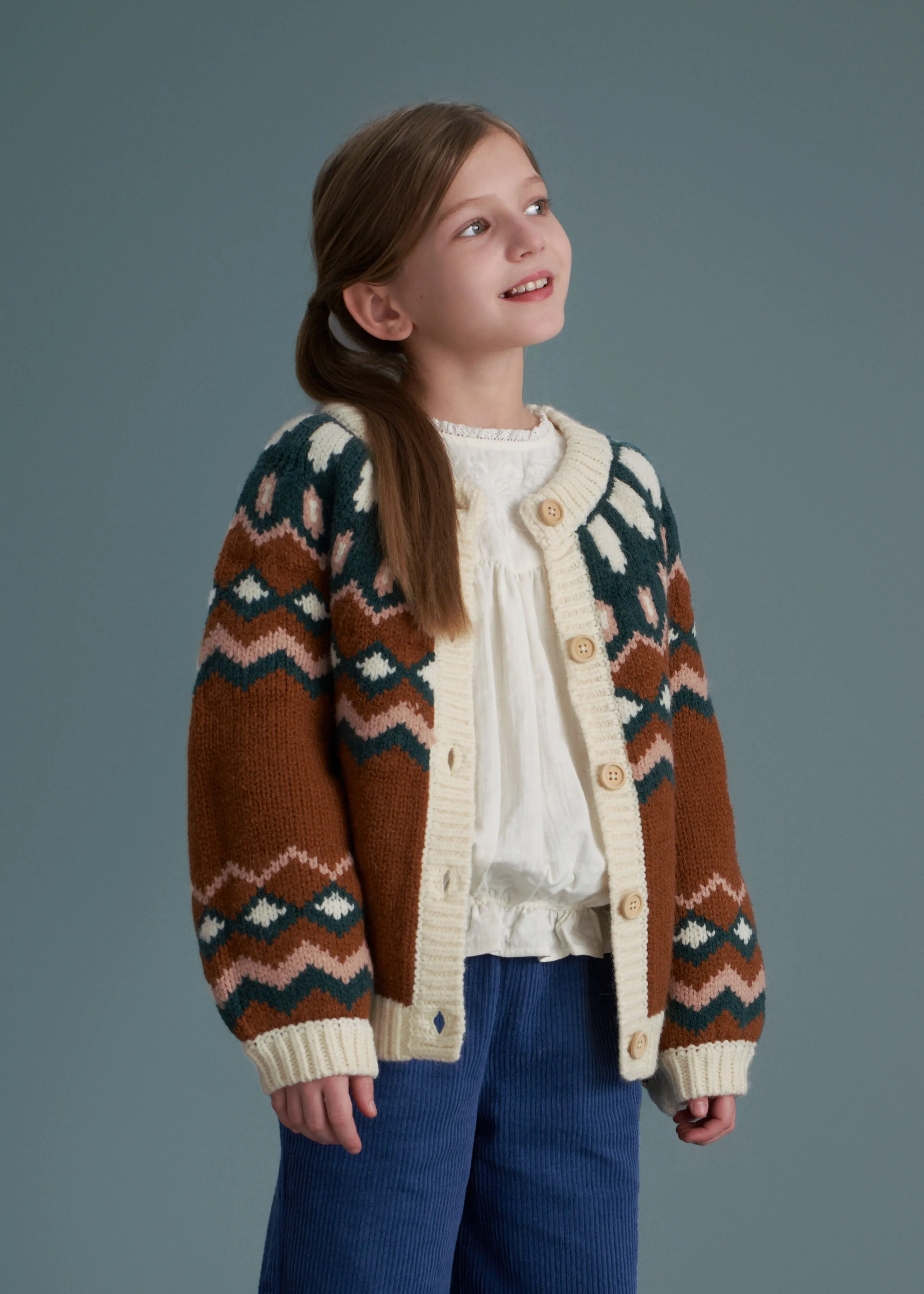 JAQUELINE CARDIGAN - RUST/MULTI