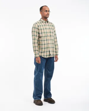 Julian Farmers Check Shirt Racing Green