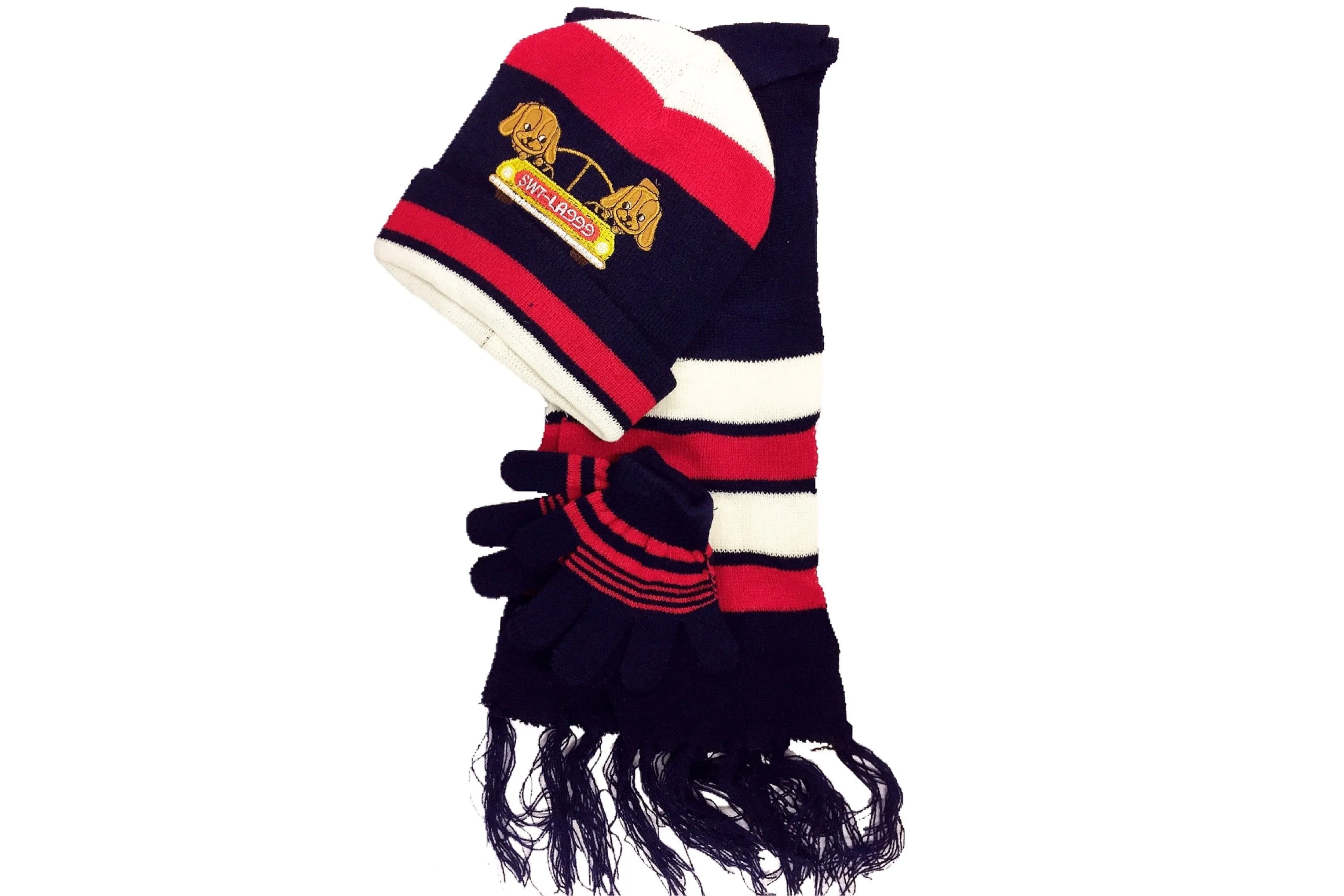 Kid's Scarf, Hat and Gloves Set (3-Pieces)