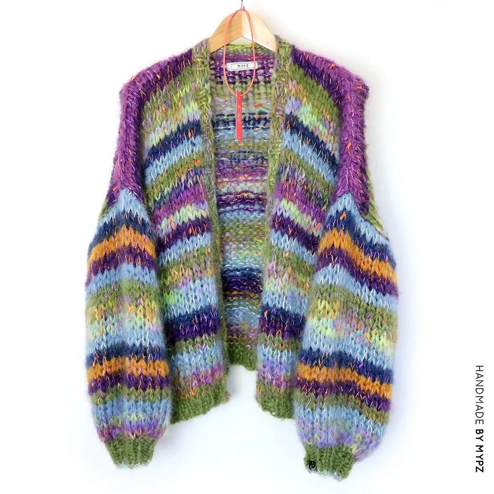 Knit pattern – MYPZ Chunky Mohair Cardigan with band along the fronts No.15 (ENG-NL)