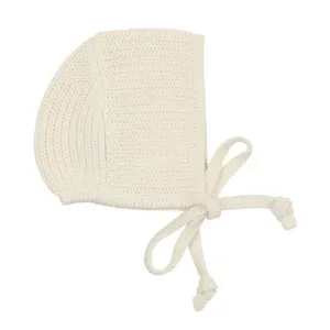 Lilette Chunky Knit Bonnet- Cream