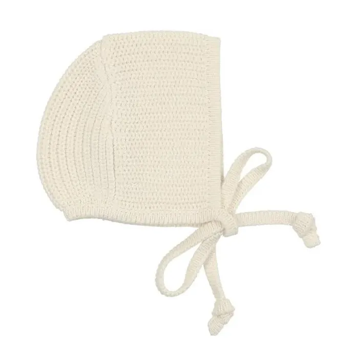 Lilette Chunky Knit Bonnet- Cream