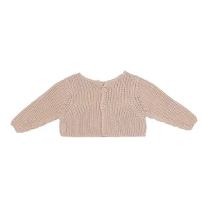 Lilette Chunky Knit Shrug In Blush