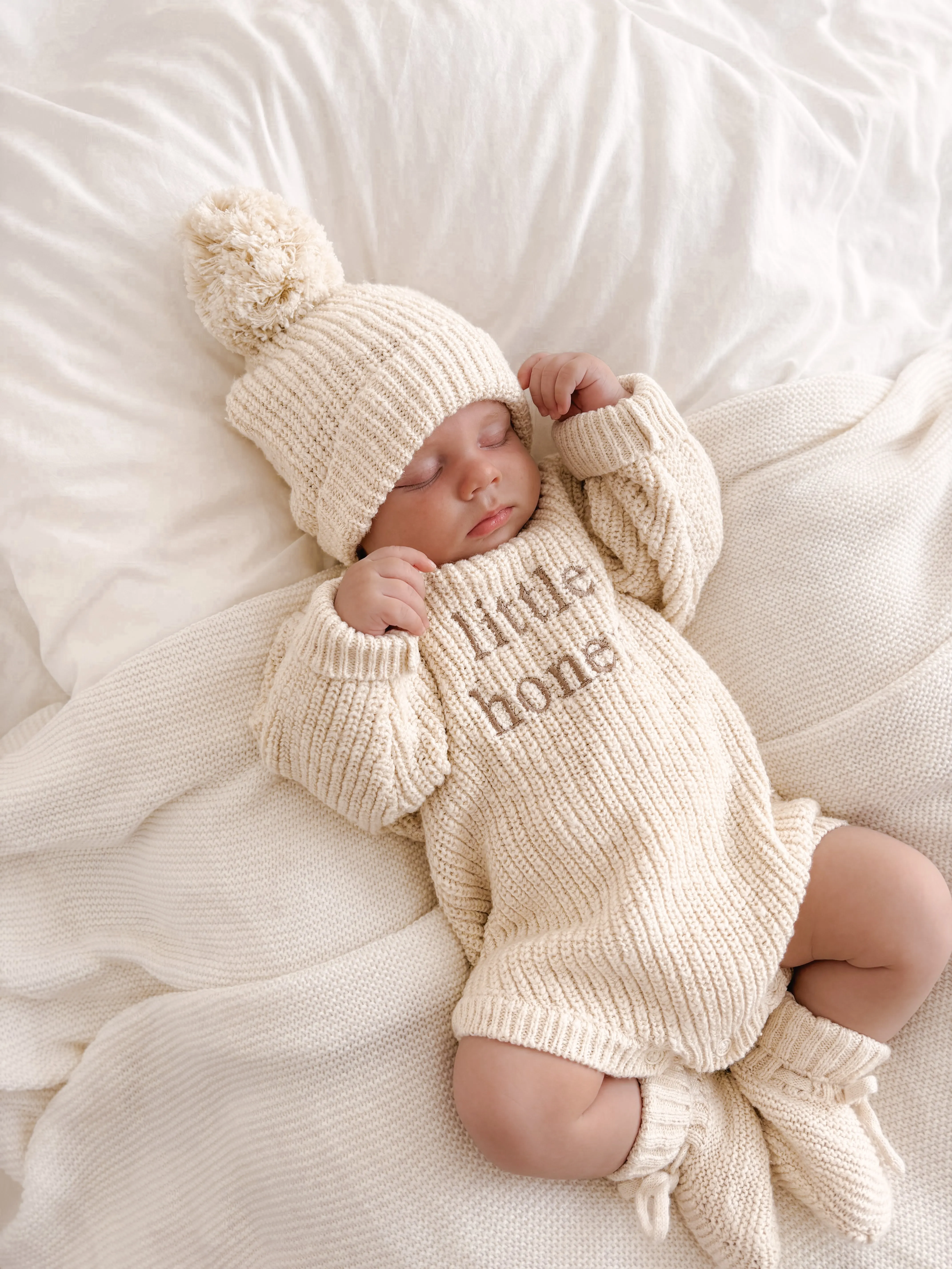 'Little Honey' Chunky Knit Romper - Honey