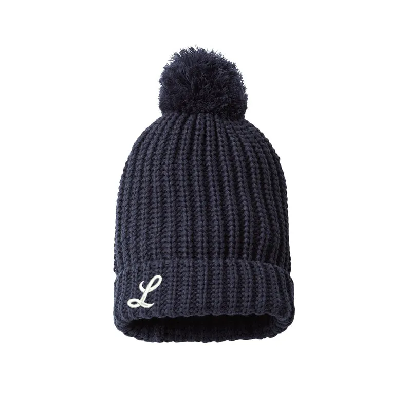 Loyola Baseball Chunky Cable Pom Beanie