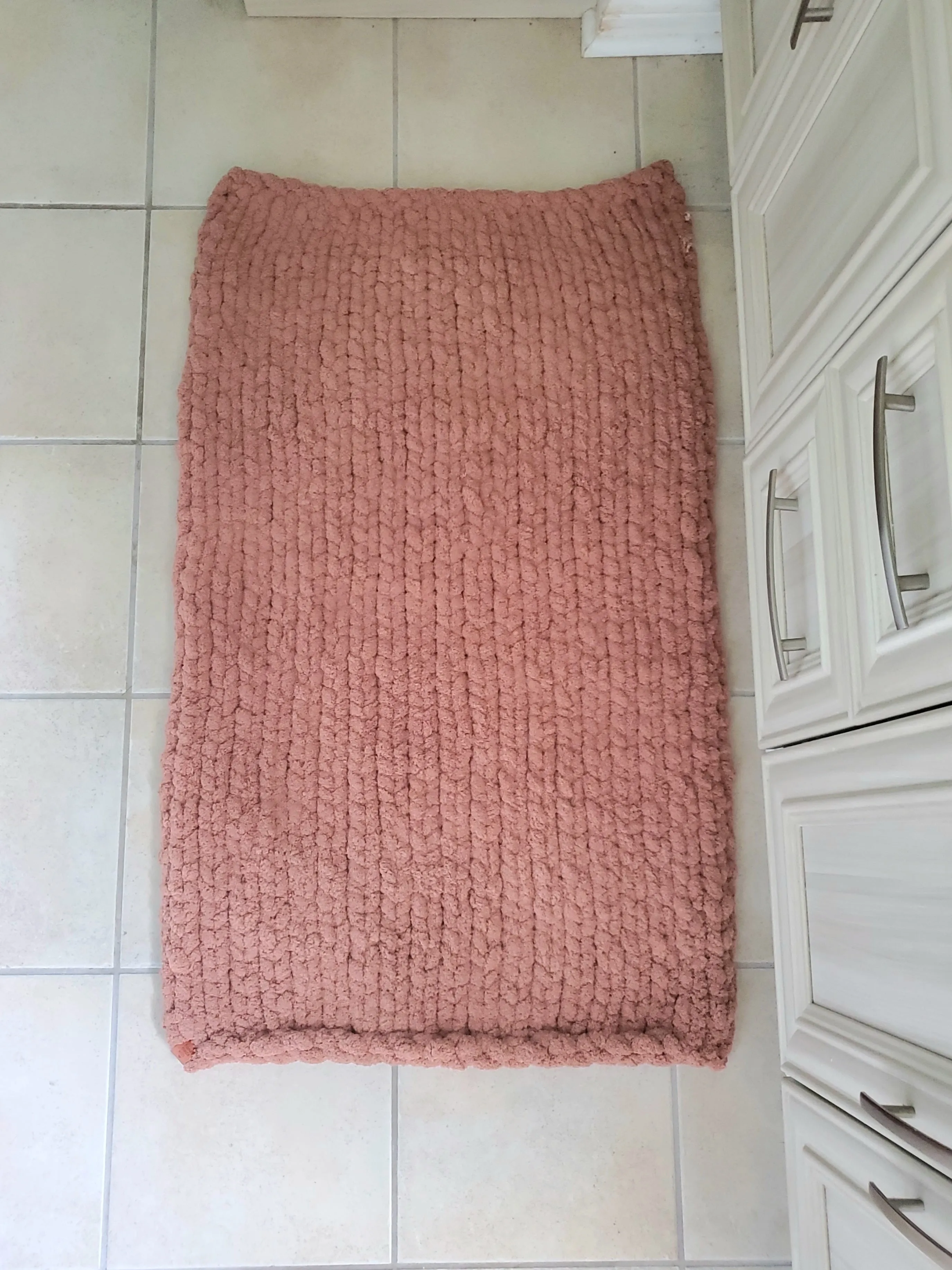 Luxurious Plush Chenille Wool Bathroom Mat - Soft and Cozy, Perfect for Your Home!