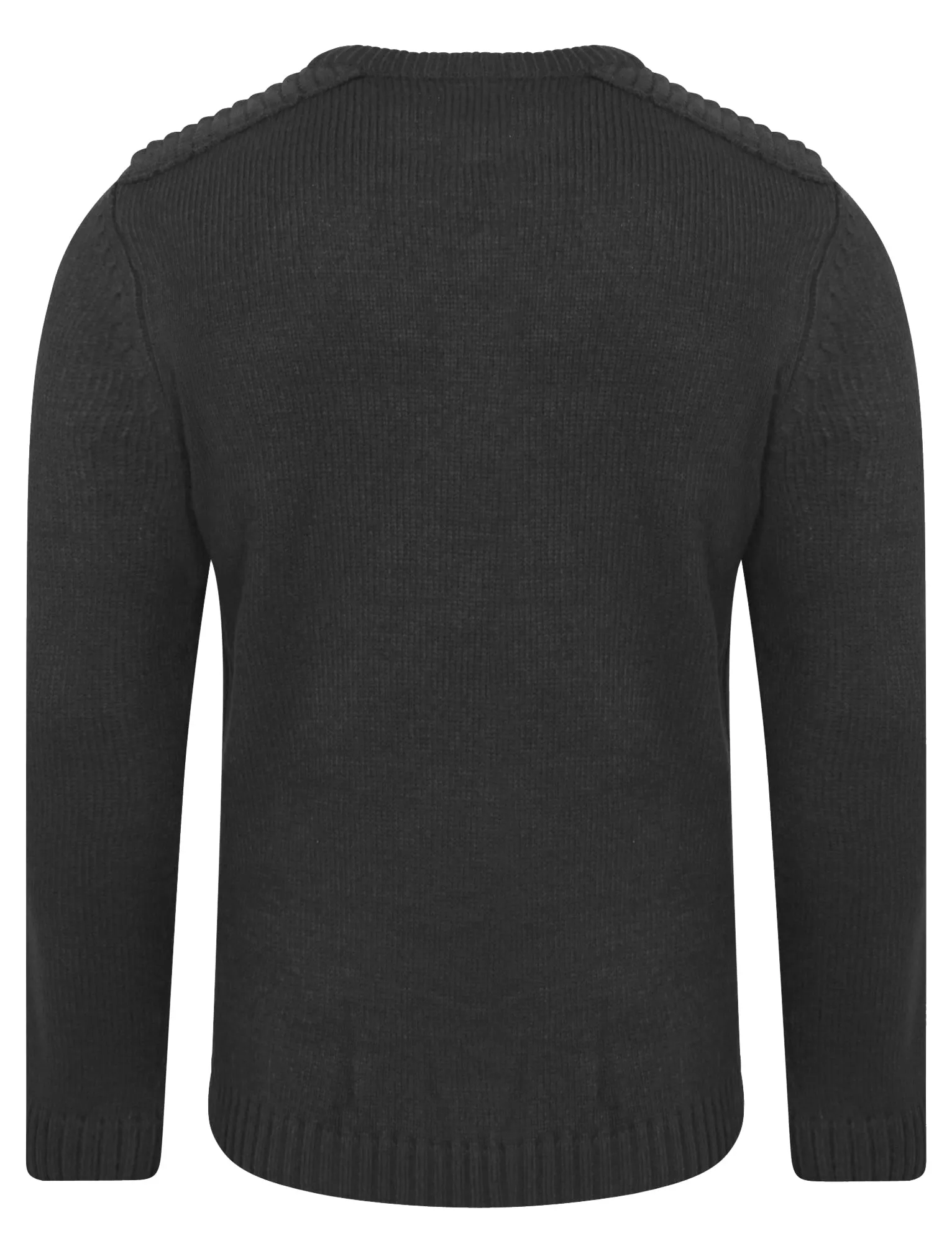 Minos Knitted Jumper in Charcoal Marl - Kensington Eastside