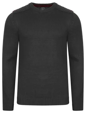 Minos Knitted Jumper in Charcoal Marl - Kensington Eastside