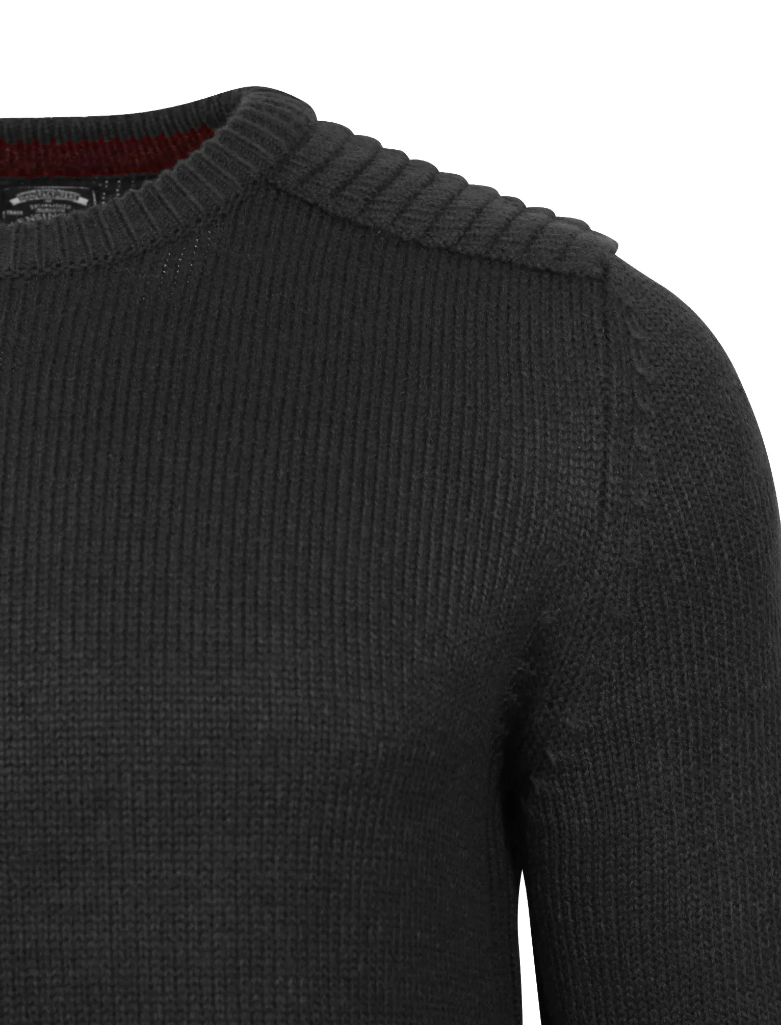 Minos Knitted Jumper in Charcoal Marl - Kensington Eastside