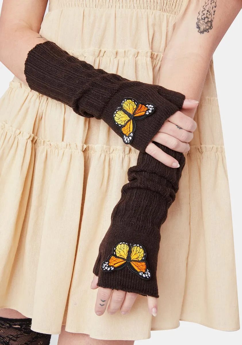 Mocha Wonder Lands Butterfly Arm Warmers