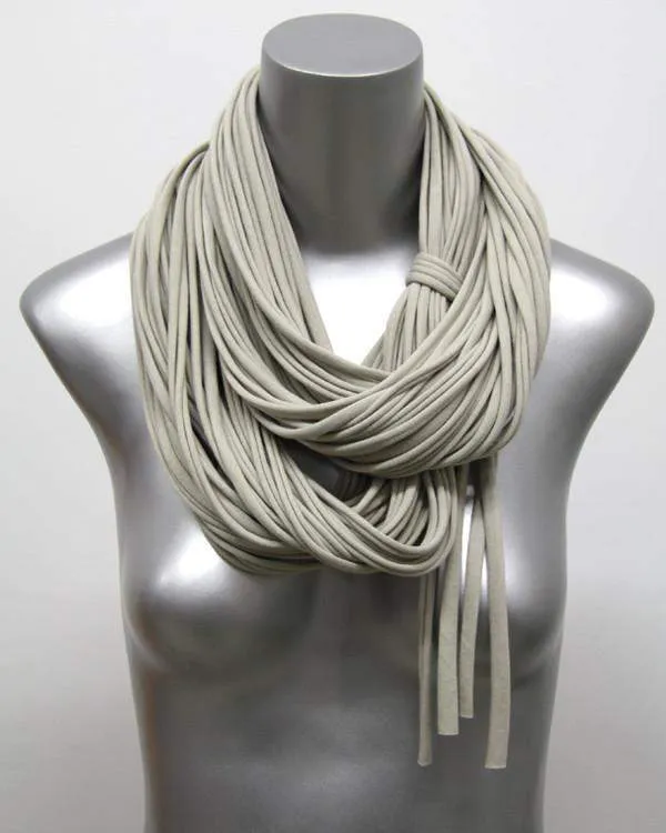 Necklush Chunky Scarf / Beige & Brown / Unisex