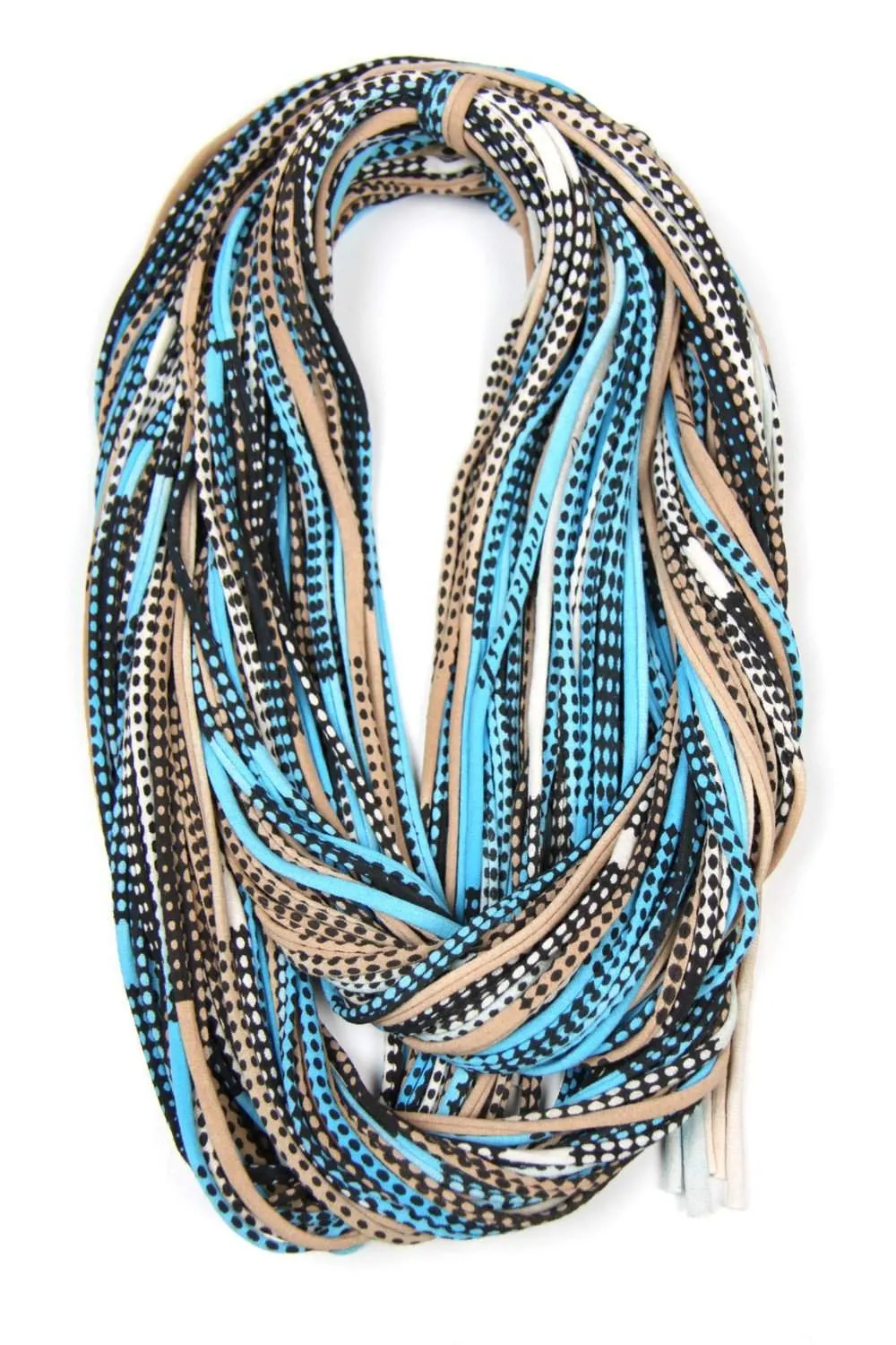 Necklush Chunky Scarf / Blue & Black / Unisex