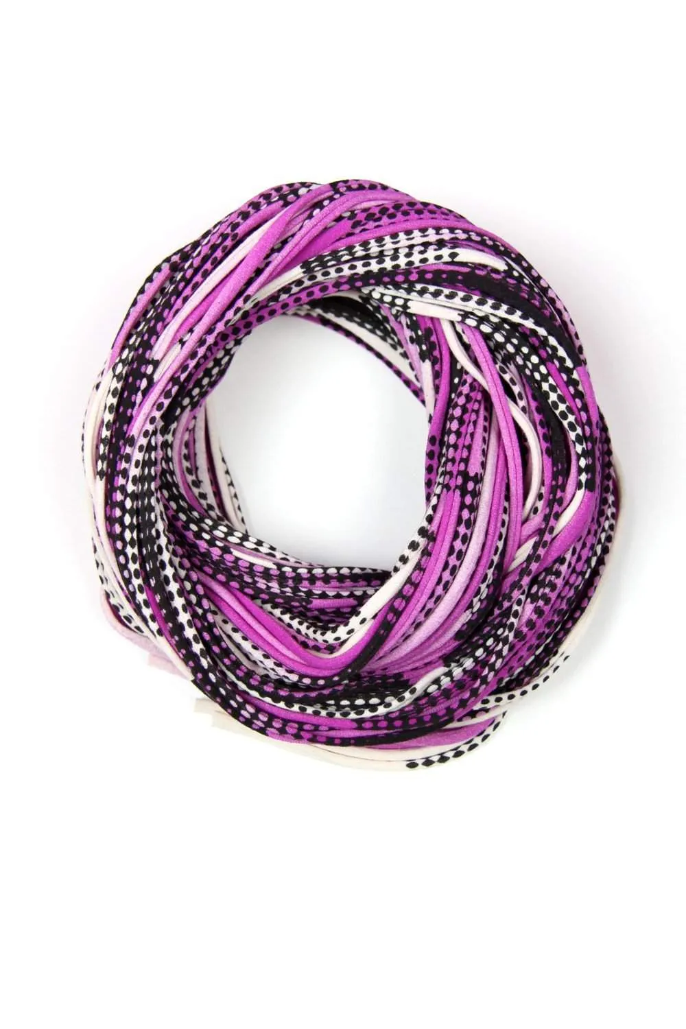 Necklush Chunky Scarf / Bright Purple & Black / Unisex