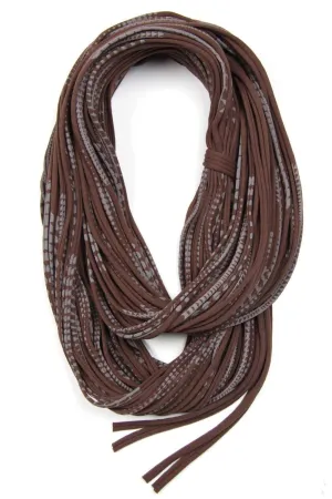 Necklush Chunky Scarf / Brown & Grey / Unisex