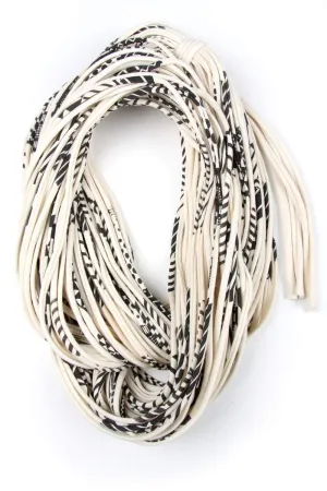 Necklush Chunky Scarf / Cream White Black / Unisex