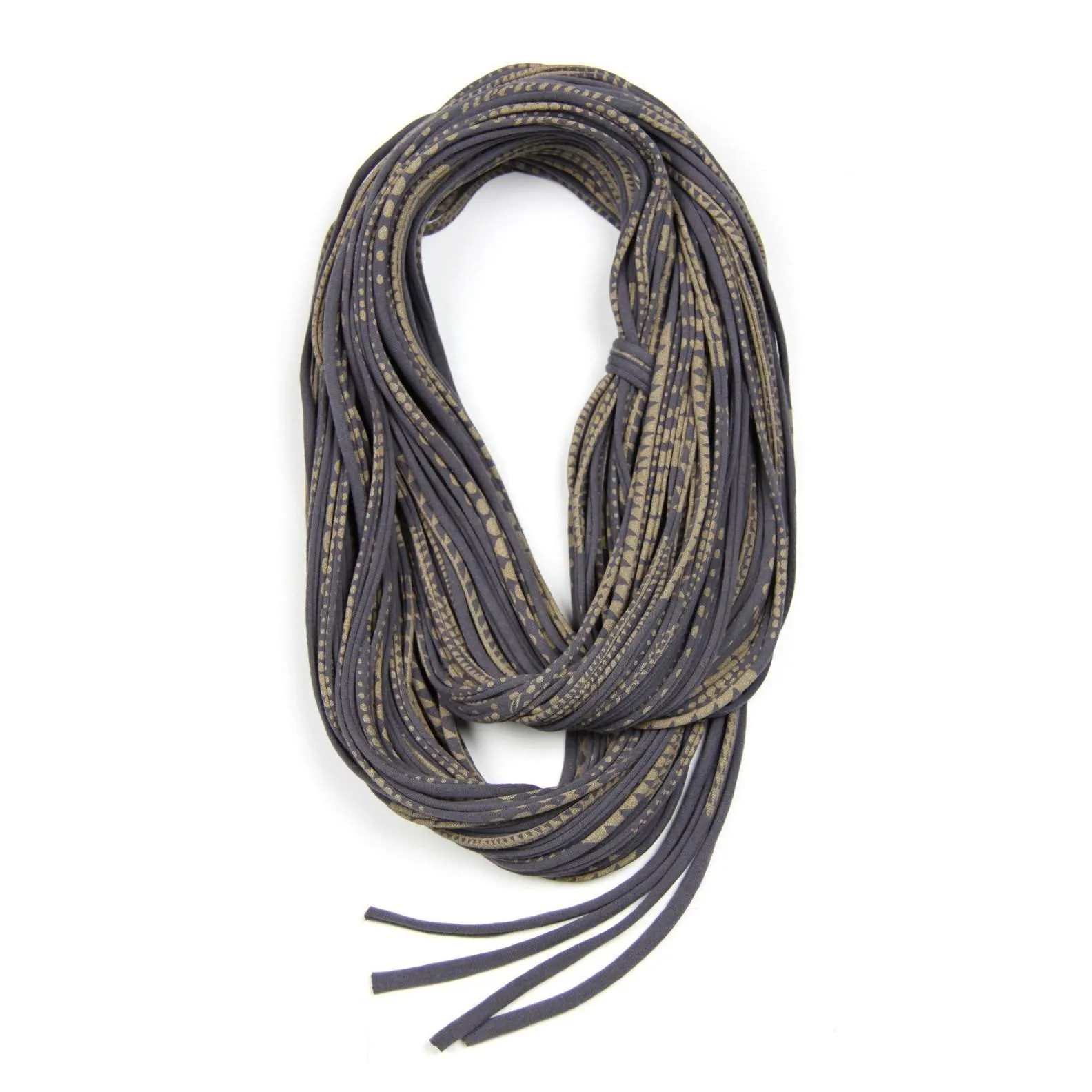 Necklush Chunky Scarf / Dark Grey & Gold / Unisex