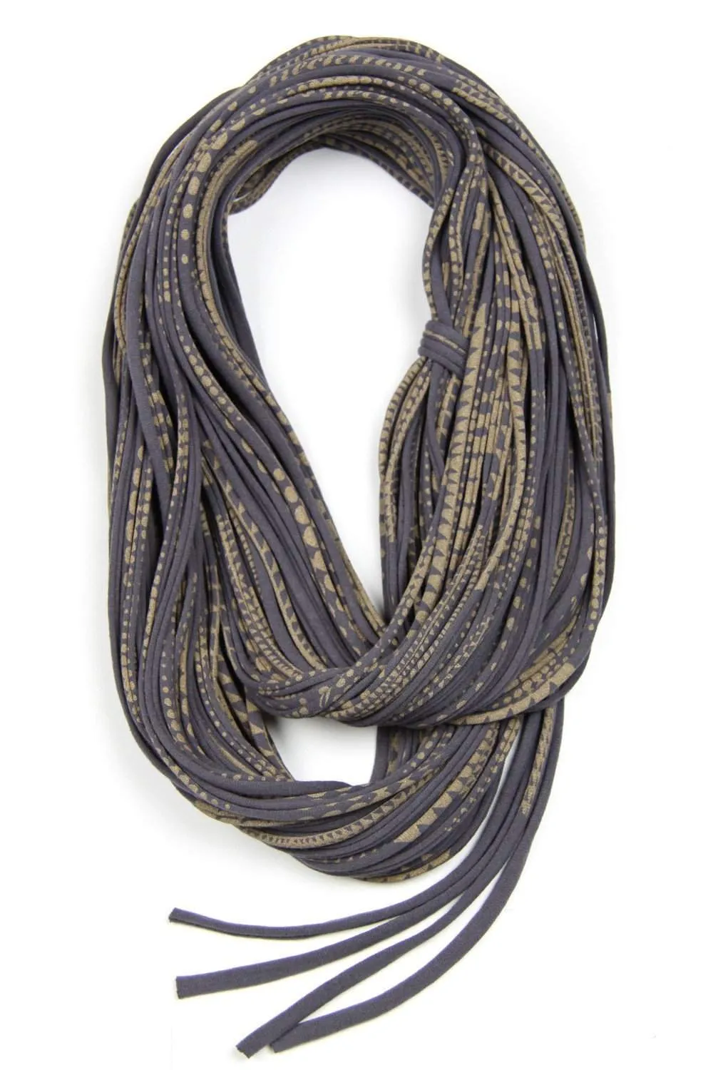 Necklush Chunky Scarf / Dark Grey & Gold / Unisex