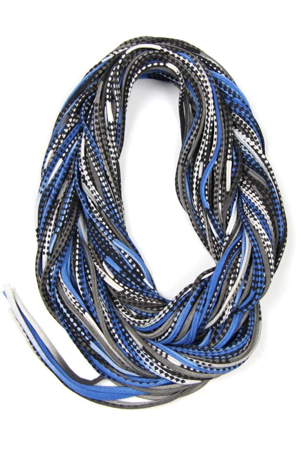 Necklush Chunky Scarf / Deep Blue & Black / Unisex