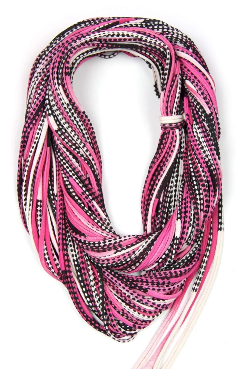 Necklush Chunky Scarf / Fuchsia & Black / Unisex