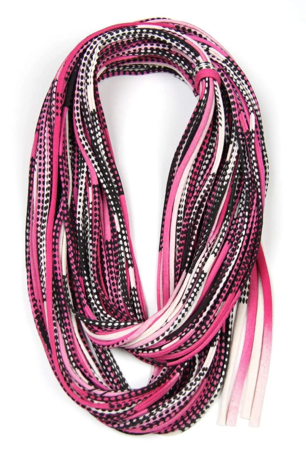 Necklush Chunky Scarf / Fuchsia & Black / Unisex