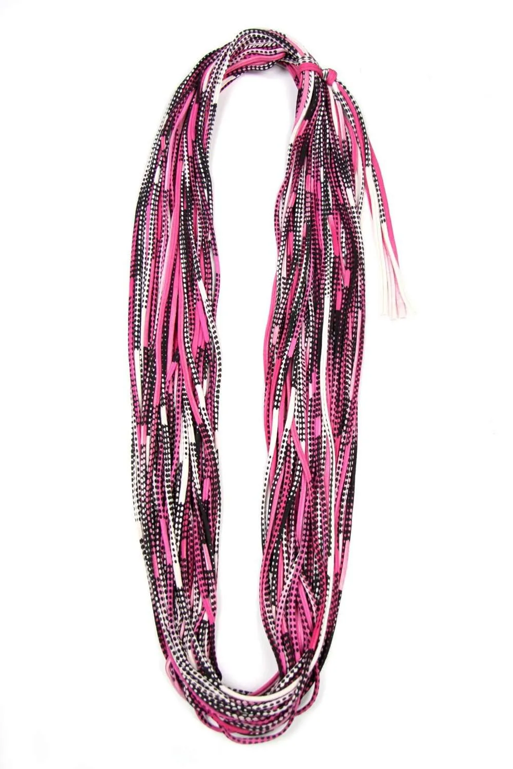 Necklush Chunky Scarf / Fuchsia & Black / Unisex