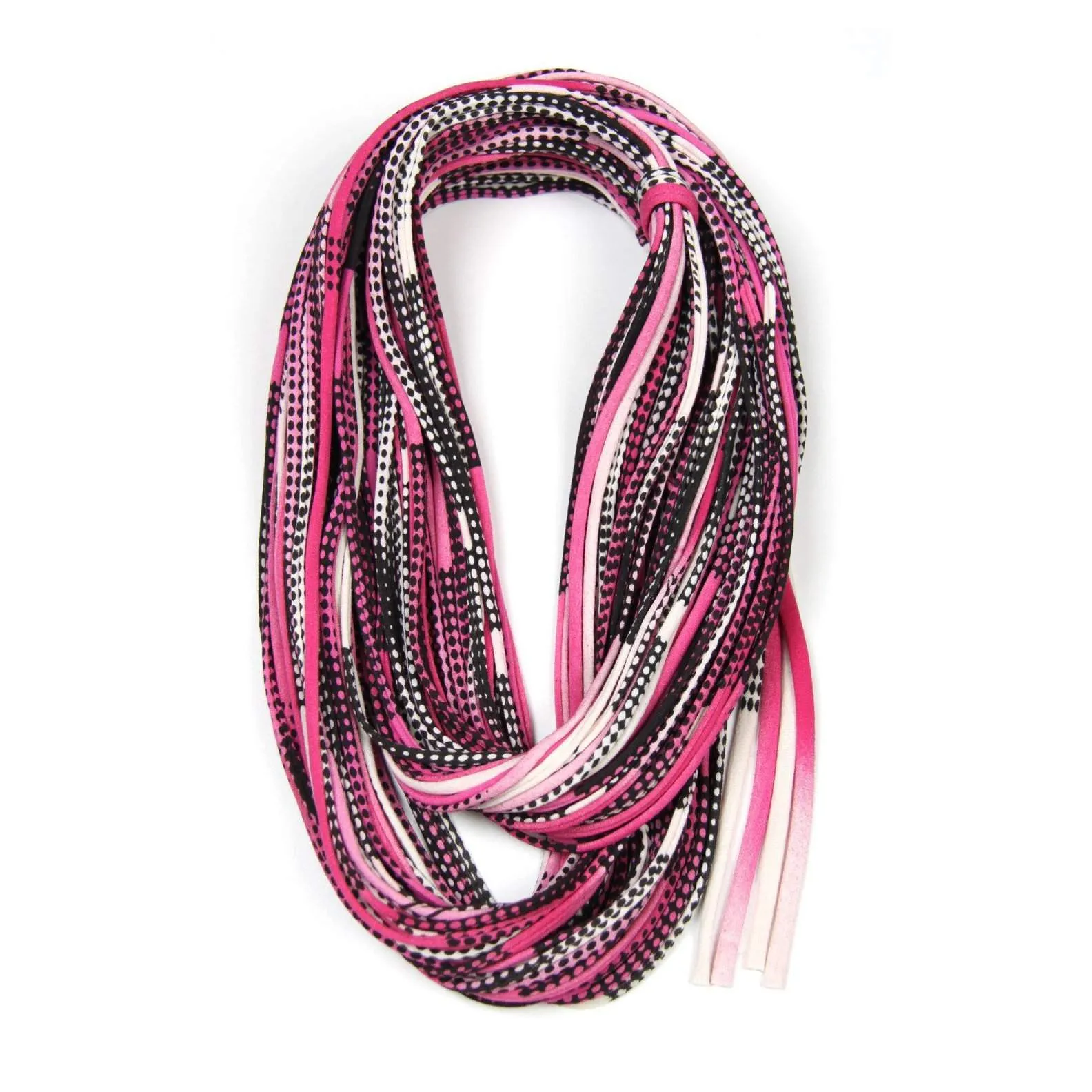 Necklush Chunky Scarf / Fuchsia & Black / Unisex