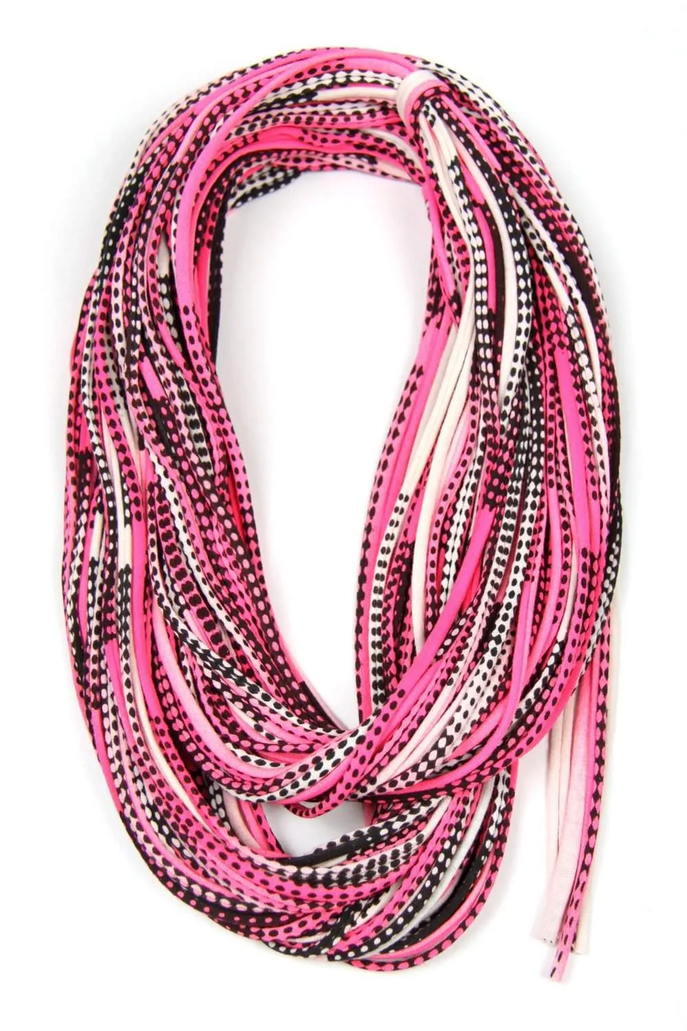 Necklush Chunky Scarf / Hot Pink & Black / Unisex