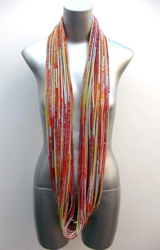 Necklush Chunky Scarf / Orange & Yellow / Unisex