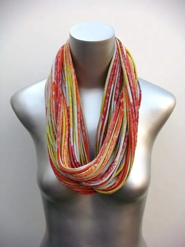 Necklush Chunky Scarf / Orange & Yellow / Unisex