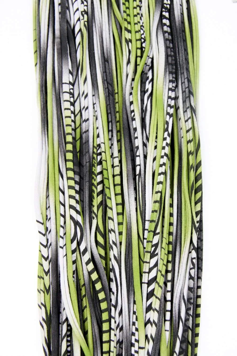 Necklush Chunky Scarf / Striped Green / Unisex