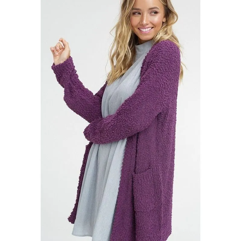 Popcorn Open Cardigan