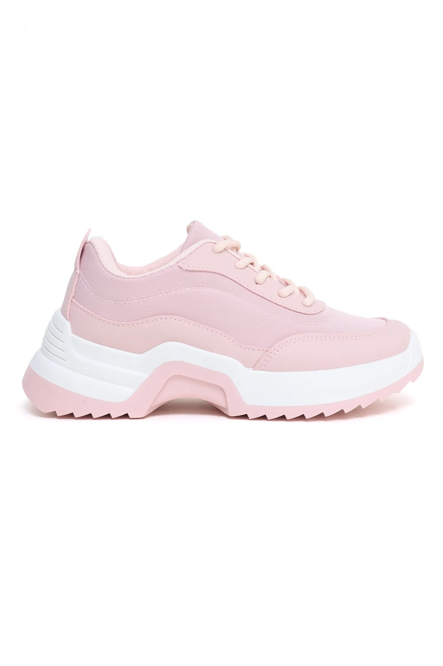 PREMIUM CHUNKY KNIT SNEAKERS-PINK