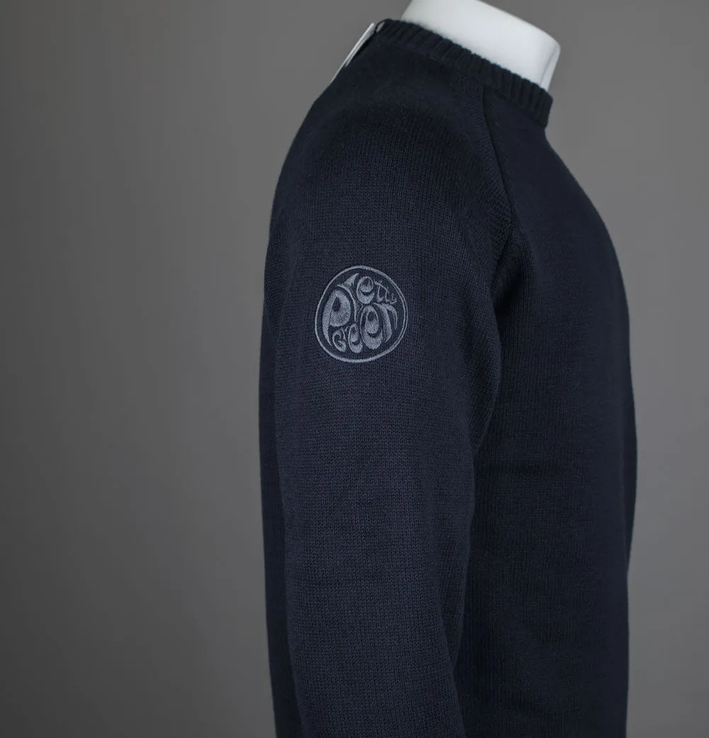 Pretty Green Mason Crew Knit Jumper Navy